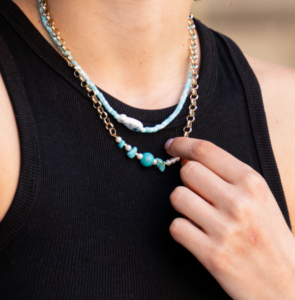Collana pietre azzurre - immagine 2
